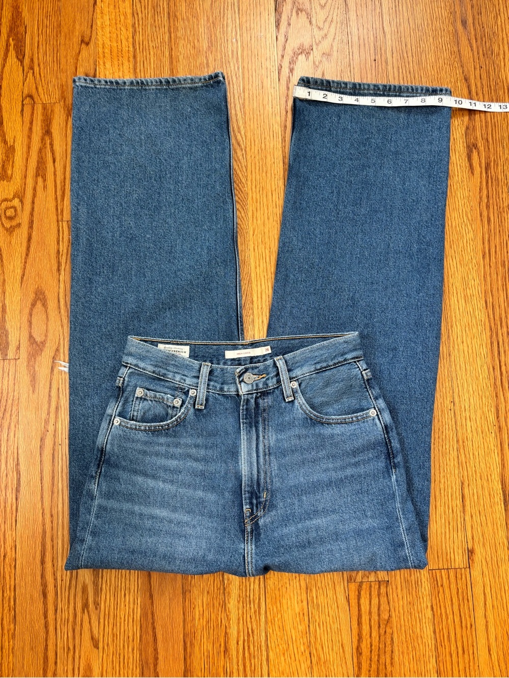 Levi’s Premium Big E High Loose Distressed Chewed Up Blowout Knees Wide Leg Jean - Picture 11 of 16
